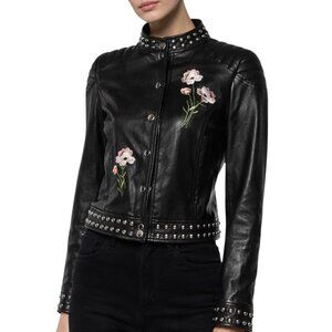 Cinq A Sept Embroidered Studded Leather Taylor Swift Lover Jacket Size S/M